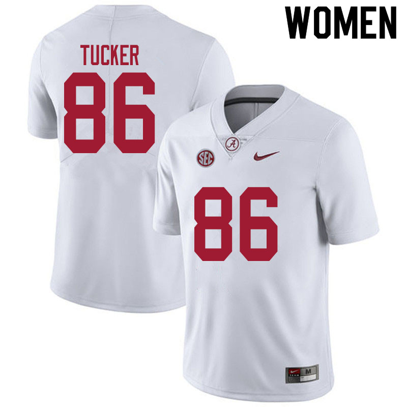Alabama Crimson Tide Women's Carl Tucker #86 White NCAA Nike Authentic Stitched 2020 College Football Jersey KA16U52CZ